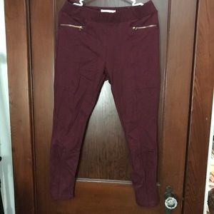 Burgundy Old Navy Leggings